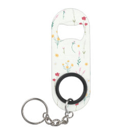 Donkere Victoriaanse botanische bloempatroon met s Mini Flessenopener