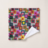 Donkere vierkantjes op licht bad handdoek (Wasdoekje)