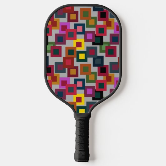 Donkere vierkantjes op licht pickleball paddle (Achterkant)