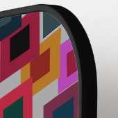 Donkere vierkantjes op licht pickleball paddle (Links Detail)