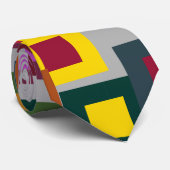 Donkere vierkantjes op licht stropdas (Opgerold)