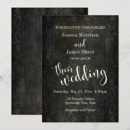 Donkere Vintage Achtergrond, Typografie 30 Trouwen Kaart
