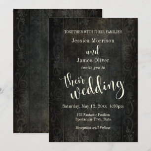 Donkere Vintage Achtergrond, Typografie 30 Trouwen Kaart
