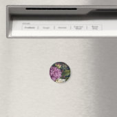 Donkere Vintage Bloemen Magneet (Insitu (Vaatwasser))