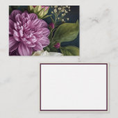 Donkere Vintage Bloemen Notitiekaartje (Voorkant / Achterkant)