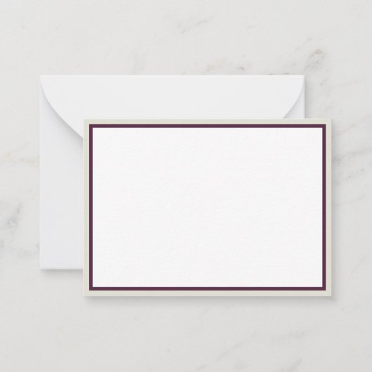 Donkere Vintage Bloemen Notitiekaartje (Achterkant)