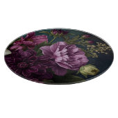 Donkere Vintage Bloemen Snijplank (Hoek)