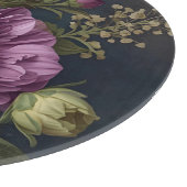 Donkere Vintage Bloemen Snijplank (Hoek)