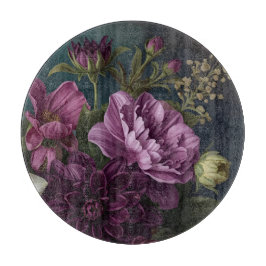 Donkere Vintage Bloemen Snijplank