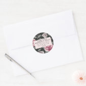 Donkere vintage bloemenronde sticker (Envelop)