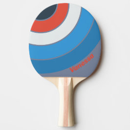 Donkere Vintage Cirkel Streep met Naam Tafeltennisbatje