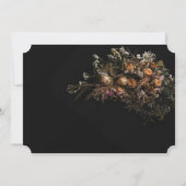 Donkere vintage Florazal mijn bruidsmeisje uitnodi Kaart (Achterkant)