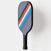 Donkere vintage gestreepte met naam pickleball paddle (Links)
