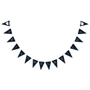 Donkere vintage krans vlaggetjes