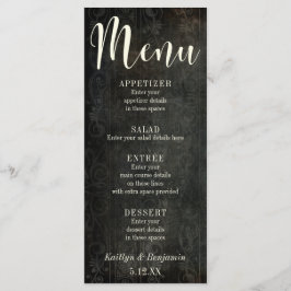 Donkere Vintage Ontwerp met Crème Typografie 30, M Menu