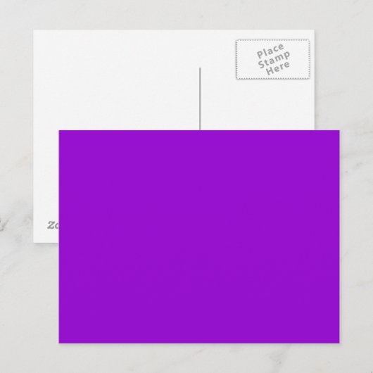 Donkere Violet Color Background Briefkaart (Voorkant / Achterkant)