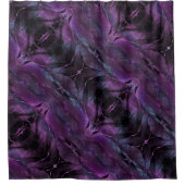 Donkere Violet Paarse Abstracte doether getexturee Douchegordijn (Voorkant)