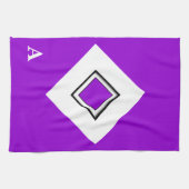 Donkere Violet Top Letterzijde Theedoek (Horizontaal)