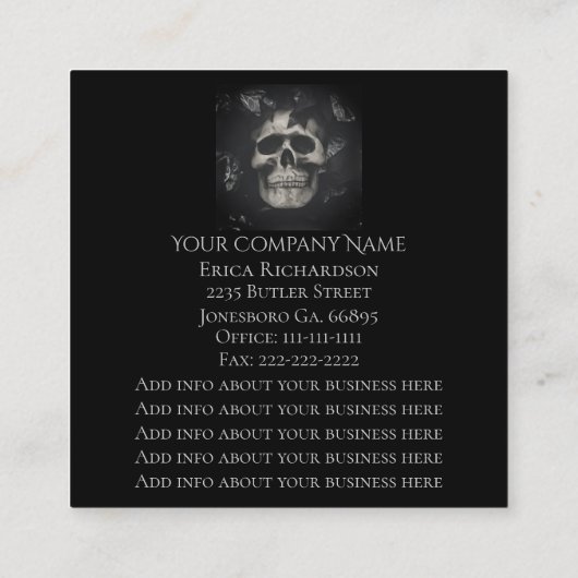 Donkere Visitekaartjes (Achterkant)