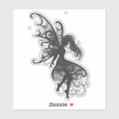 Donkere, vlakke haarlaptop met vinyl sticker (Vel)