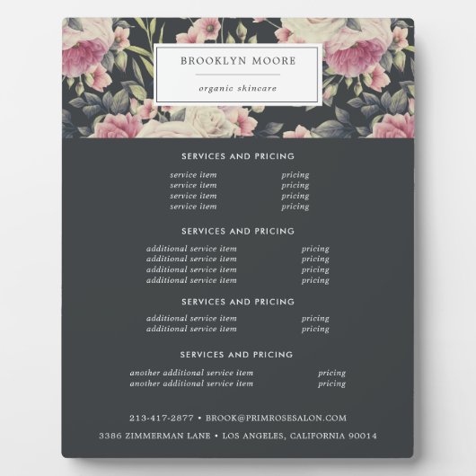 Donkere vlakken met vlakke Logo Fotoplaat (Voorkant)