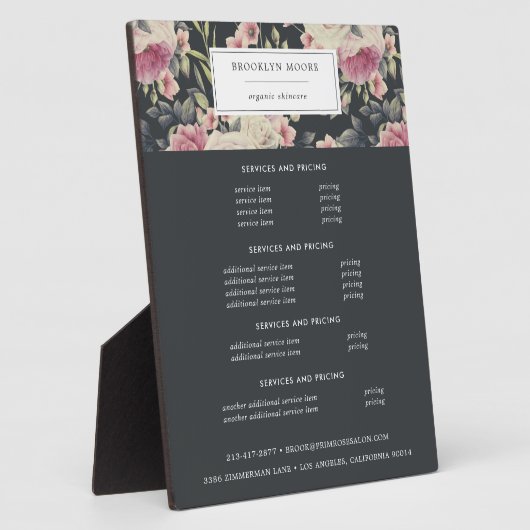 Donkere vlakken met vlakke Logo Fotoplaat (Zijkant)