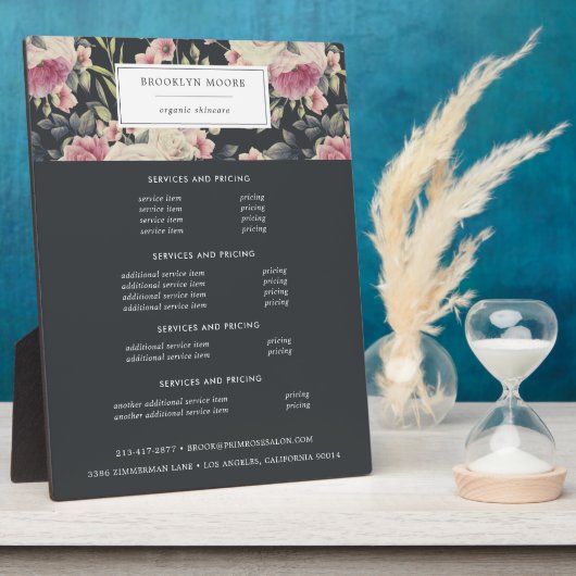 Donkere vlakken met vlakke Logo Fotoplaat (Zijkant)