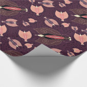 Donkere vlinders naadloos patroon cadeaupapier (Hoek)