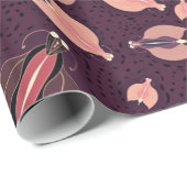 Donkere vlinders naadloos patroon cadeaupapier (Rol Hoek)