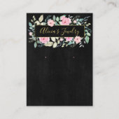 Donkere vloerbedekking Ketting & oorscherm Visitekaartje (Voorkant)