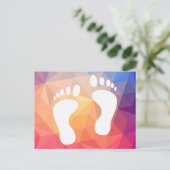 Donkere voetafdruk Pictograaf Briefkaart (Staand voorkant)