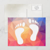 Donkere voetafdruk Pictograaf Briefkaart (Voorkant / Achterkant)