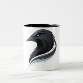 Donkere Vogel Kunst Tweekleurige Koffiemok
