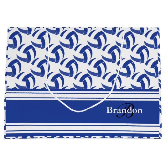 Donkere volleyballen personaliseren groot cadeauzakje (Voorkant)