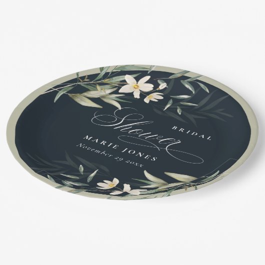 Donkere Vrijgezellenfeest van de Zeemacht, wit gro Papieren Bordje (Gekanteld)