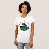 Donkere Vrouw Billiards Player T-shirt (Voorkant volledig)