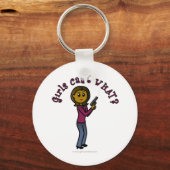 Donkere Vrouw Sharpschutter Sleutelhanger (Voorkant)
