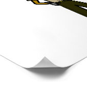 Donkere Vrouw sheriff in bruine uniform Poster (Hoek)