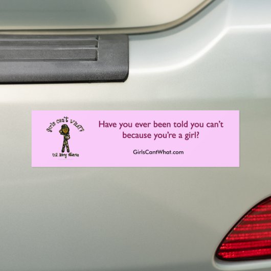 Donkere Vrouw veteraan Bumpersticker (Op auto)