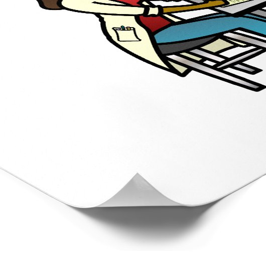 Donkere Vrouw wetenschapper Poster (Hoek)