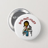 Donkere Vrouw wetenschapper Ronde Button 5,7 Cm (Voorkant /achterkant)