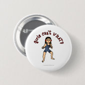 Donkere Vrouw Wrestler Ronde Button 5,7 Cm (Voorkant /achterkant)