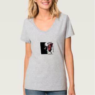 Donkere Vrouwelijke Vlinder Kosmische Ziel T-Shirt