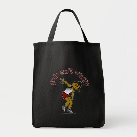 Donkere vrouwen Discus Tote Bag (Voorkant)