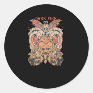 Donkere Vuur Ronde Sticker