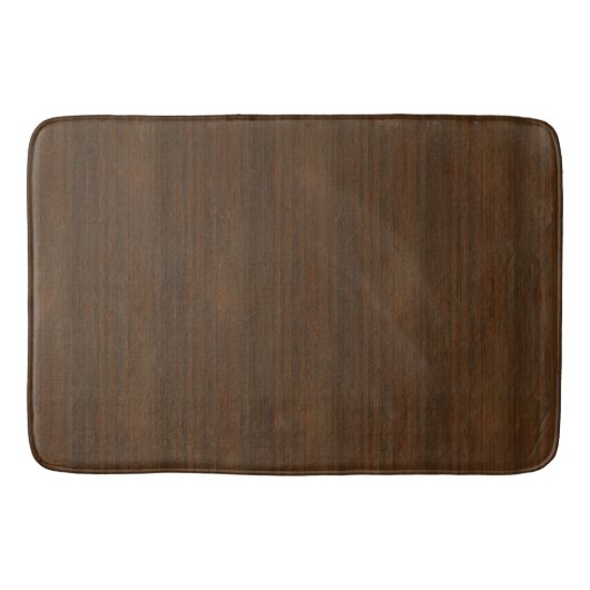 Donkere walnoot Brown Bamboo Wood Grain: Badmat (Voorkant)