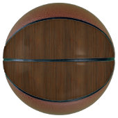 Donkere walnoot Brown Bamboo Wood Grain: Basketbal (Voorkant)