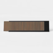 Donkere walnoot Brown Bamboo Wood Grain: Bureau Naambordje (Voorkant)