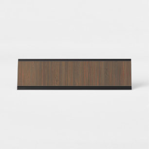 Donkere walnoot Brown Bamboo Wood Grain: Bureau Naambordje