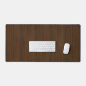 Donkere walnoot Brown Bamboo Wood Grain: Bureaumat (Keyboard & Muis)